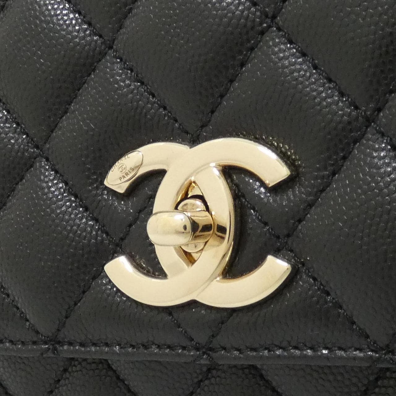 CHANEL Matelasse 92991 Bag Grained Calfskin Black Grained Calfskin - Thumbnail 4