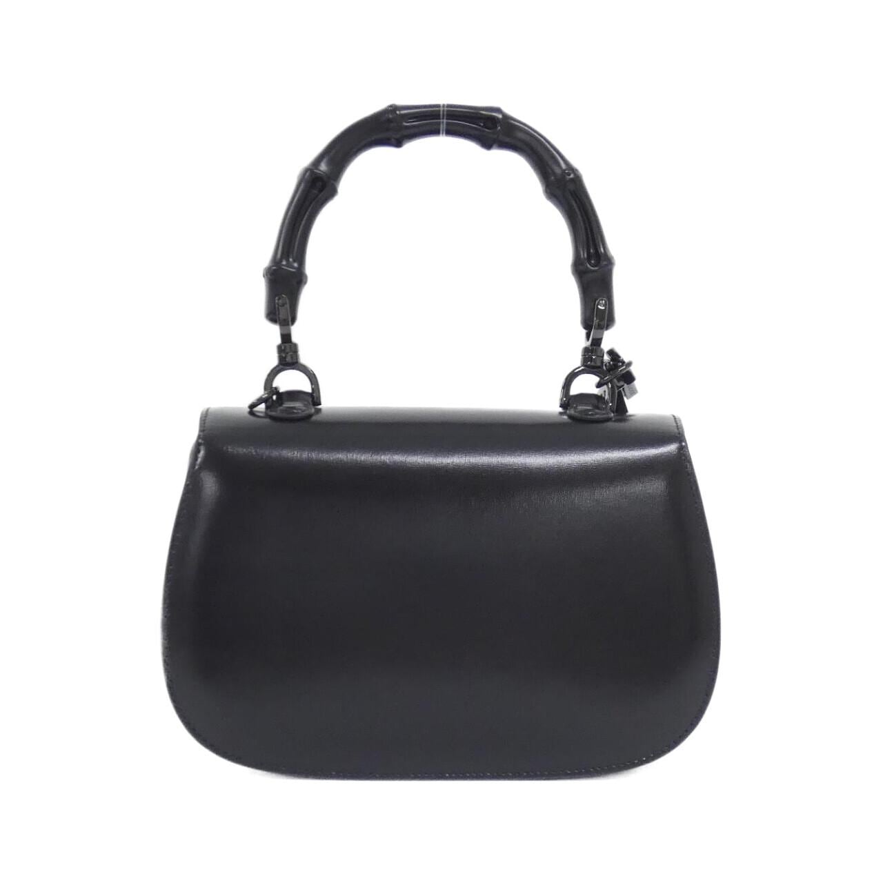 GUCCI Bamboo 675797 10ODP Bag Leather Black Leather - Thumbnail 2