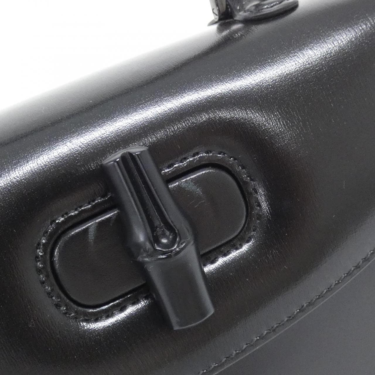 GUCCI Bamboo 675797 10ODP Bag Leather Black Leather - Thumbnail 4
