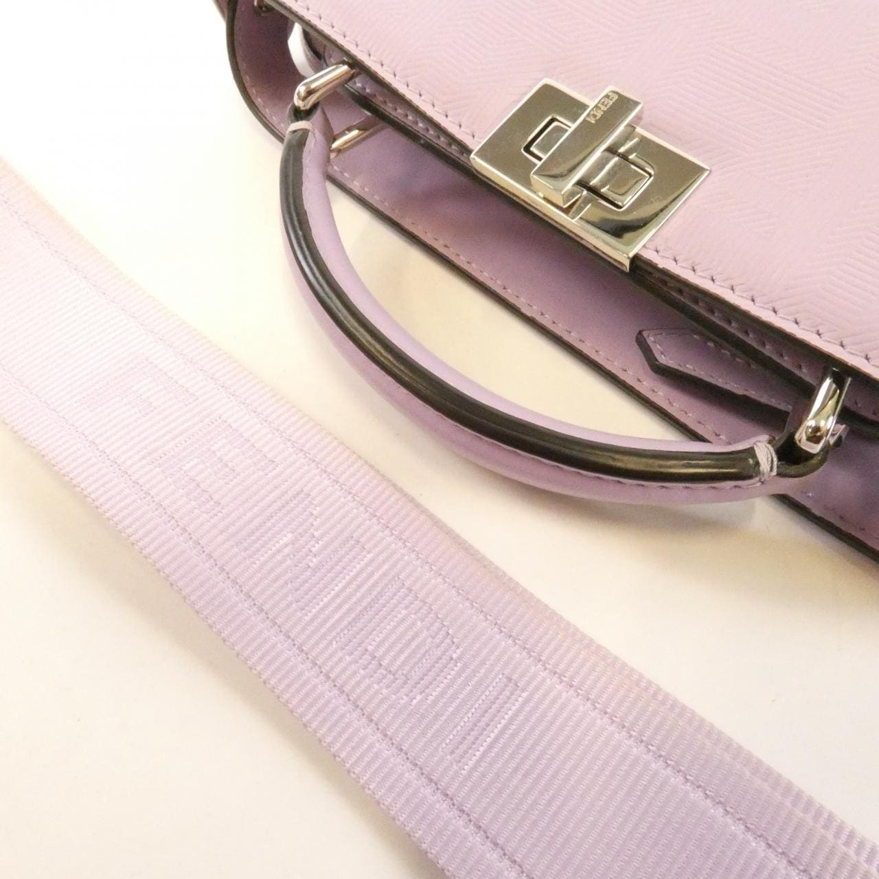 FENDI 7VA582 AP1T Bag Leather 紫色 皮革 中古品A - 縮圖 5