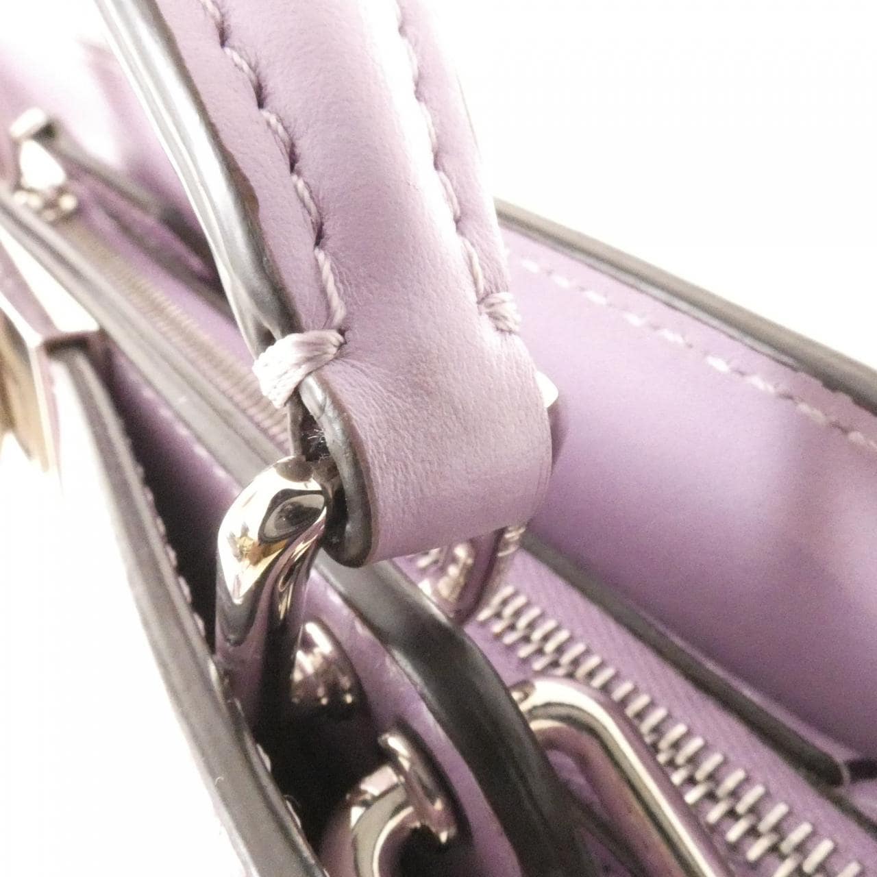 FENDI 7VA582 AP1T Bag Leather 紫色 皮革 中古品A - 縮圖 6