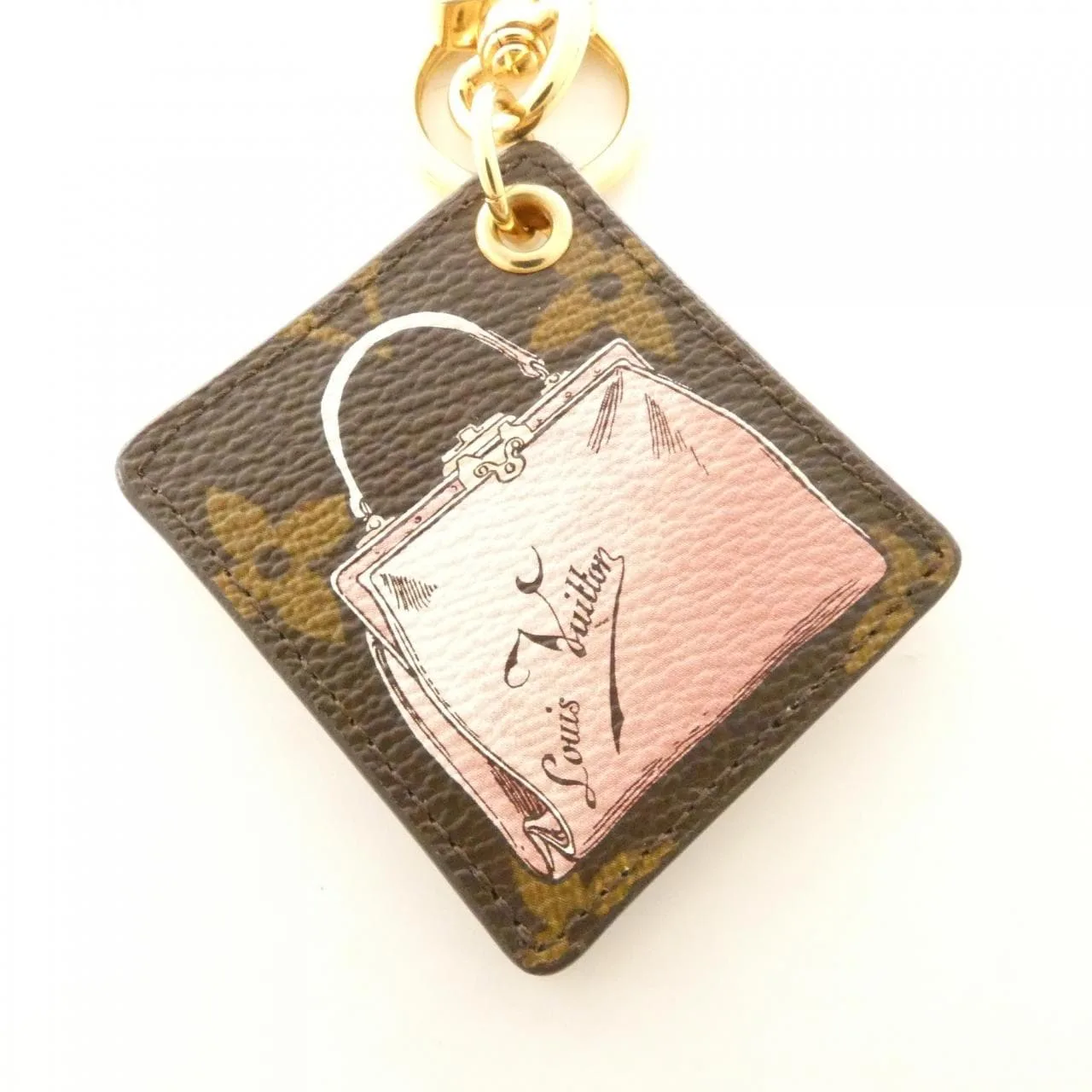 LOUIS VUITTON Key Case Monogram 黑色 Monogram 中古品A - 縮圖 2