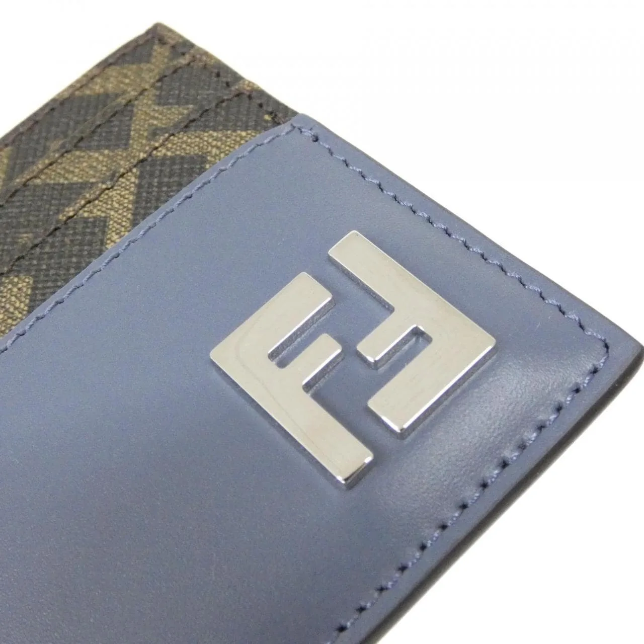 FENDI 7M0164 AFF2 Card Case Canvas Black Canvas Rank A - Thumbnail 3