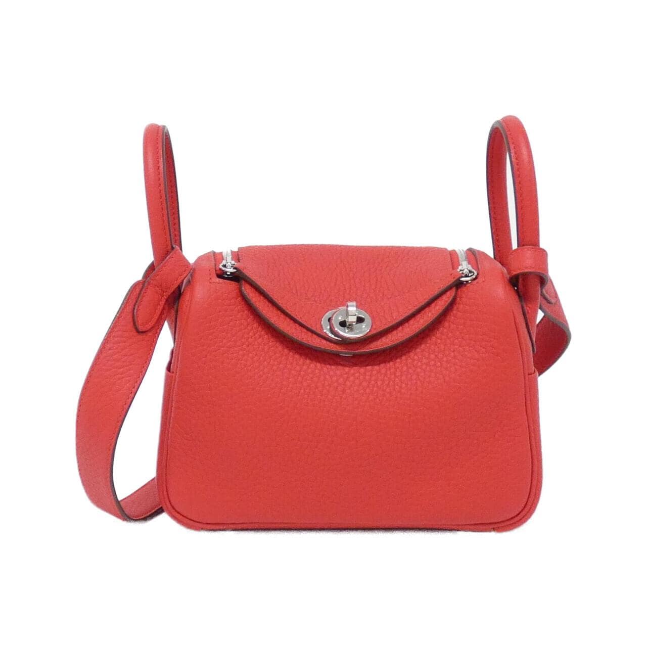 HERMES HERMÈS Lindy 085956CK Shoulder Bag Clemence Rouge