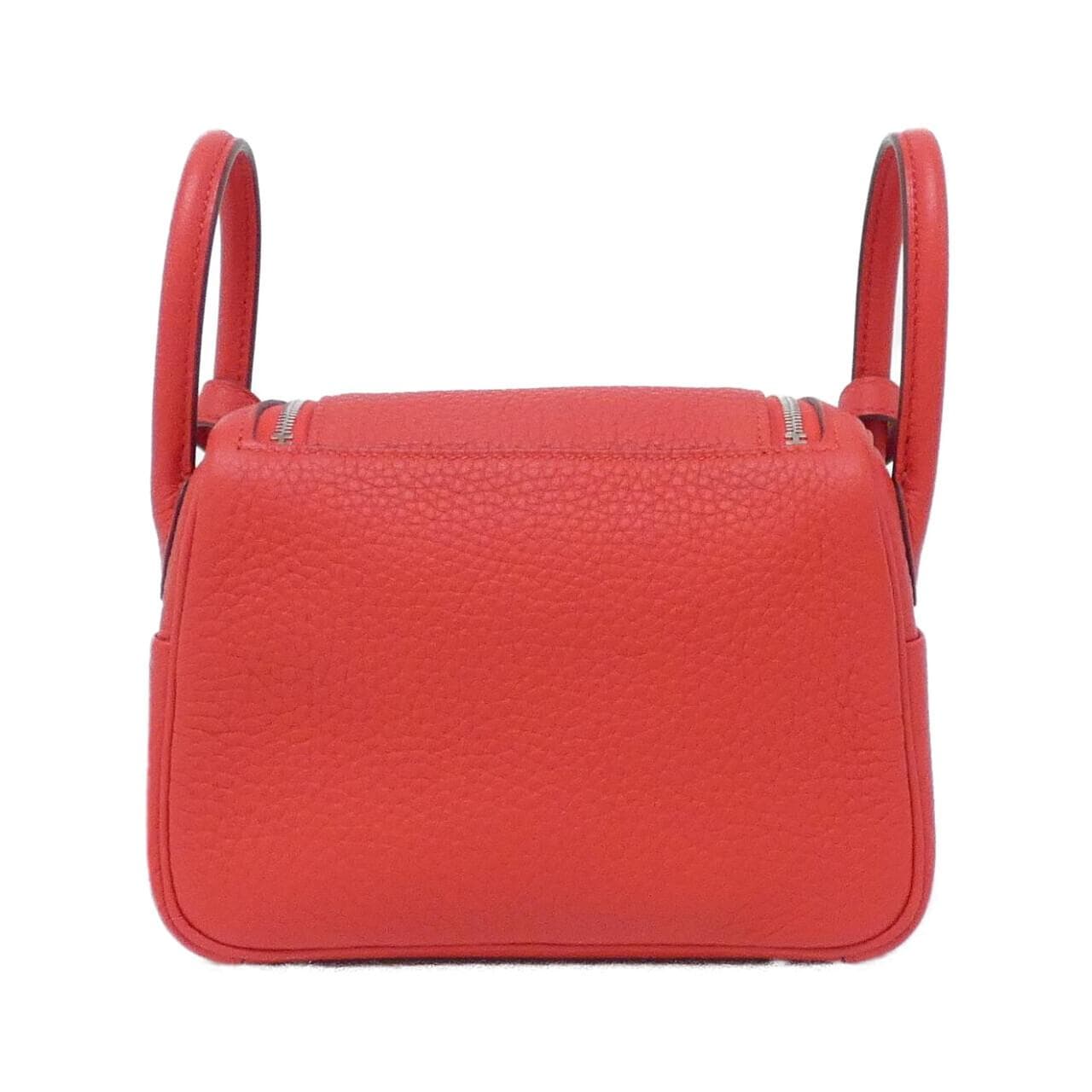HERMES HERMÈS Lindy 085956CK Shoulder Bag Clemence Rouge Clemence Leather Unused - Thumbnail 2