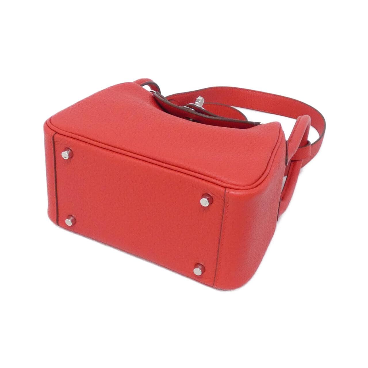 HERMES HERMÈS Lindy 085956CK Shoulder Bag Clemence Rouge Clemence Leather Unused - Thumbnail 3