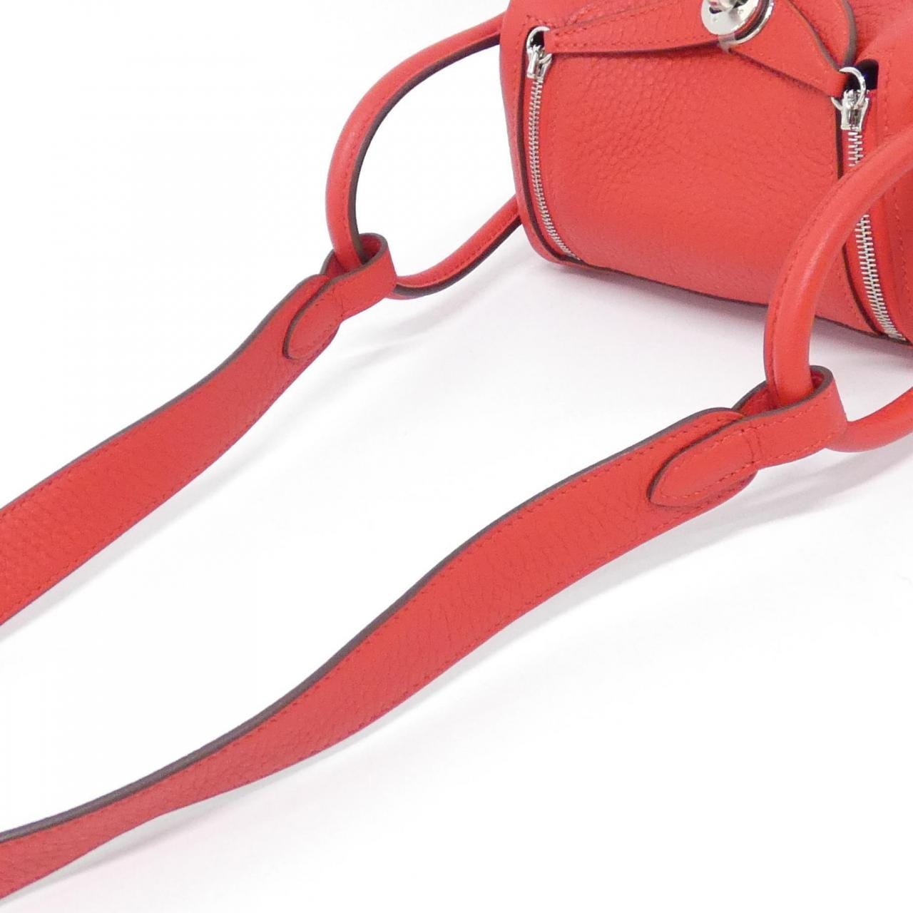 HERMES HERMÈS Lindy 085956CK Shoulder Bag Clemence Rouge Clemence Leather Unused - Thumbnail 4
