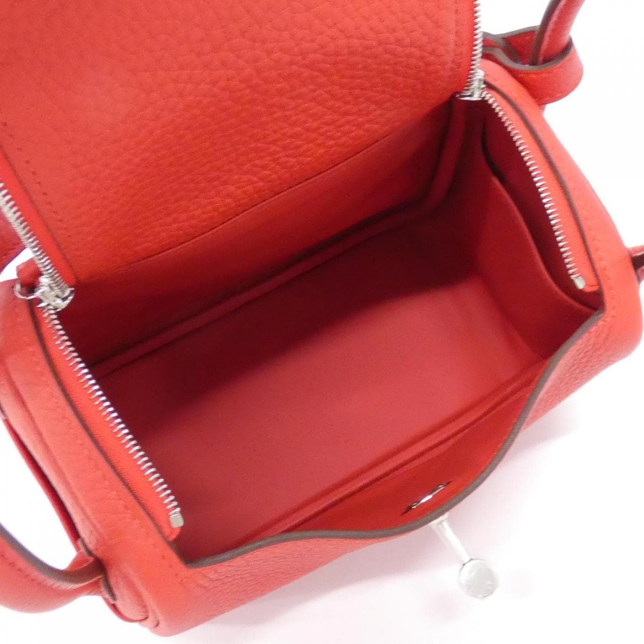 HERMES HERMÈS Lindy 085956CK Shoulder Bag Clemence Rouge Clemence Leather Unused - Thumbnail 5