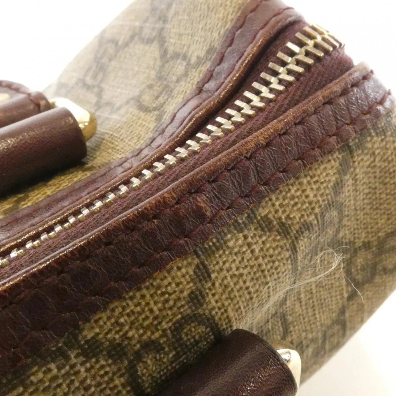 GUCCI 193604 Boston Leather 米色 皮革 中古品B - 縮圖 4