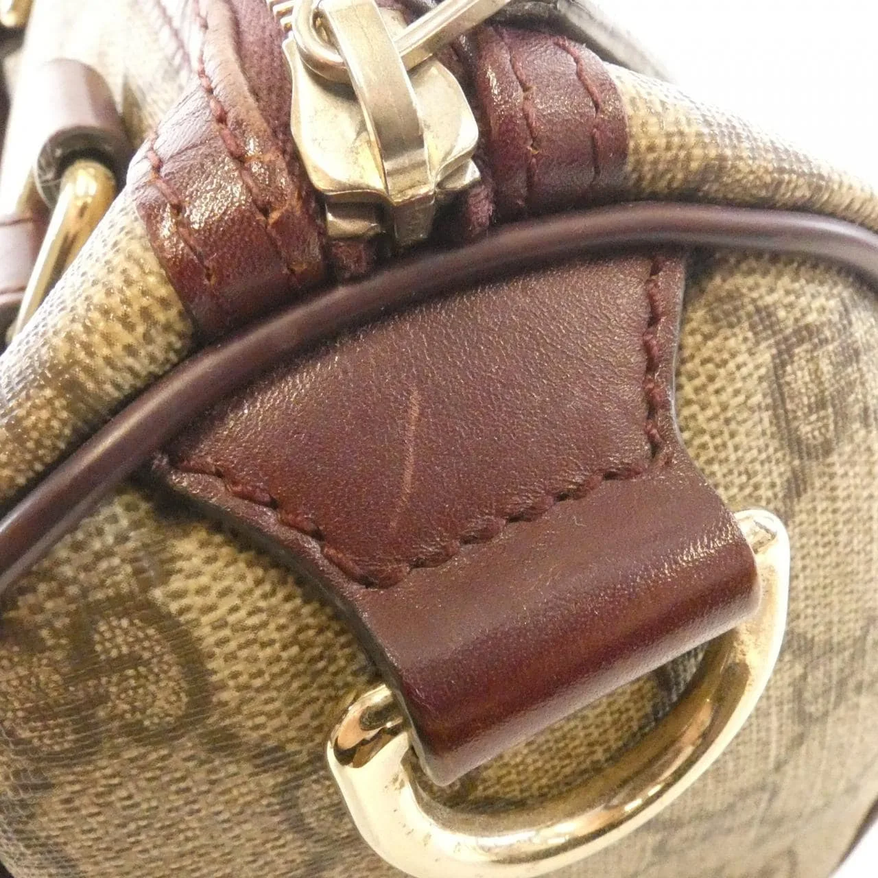 GUCCI 193604 Boston Leather 米色 皮革 中古品B - 縮圖 5