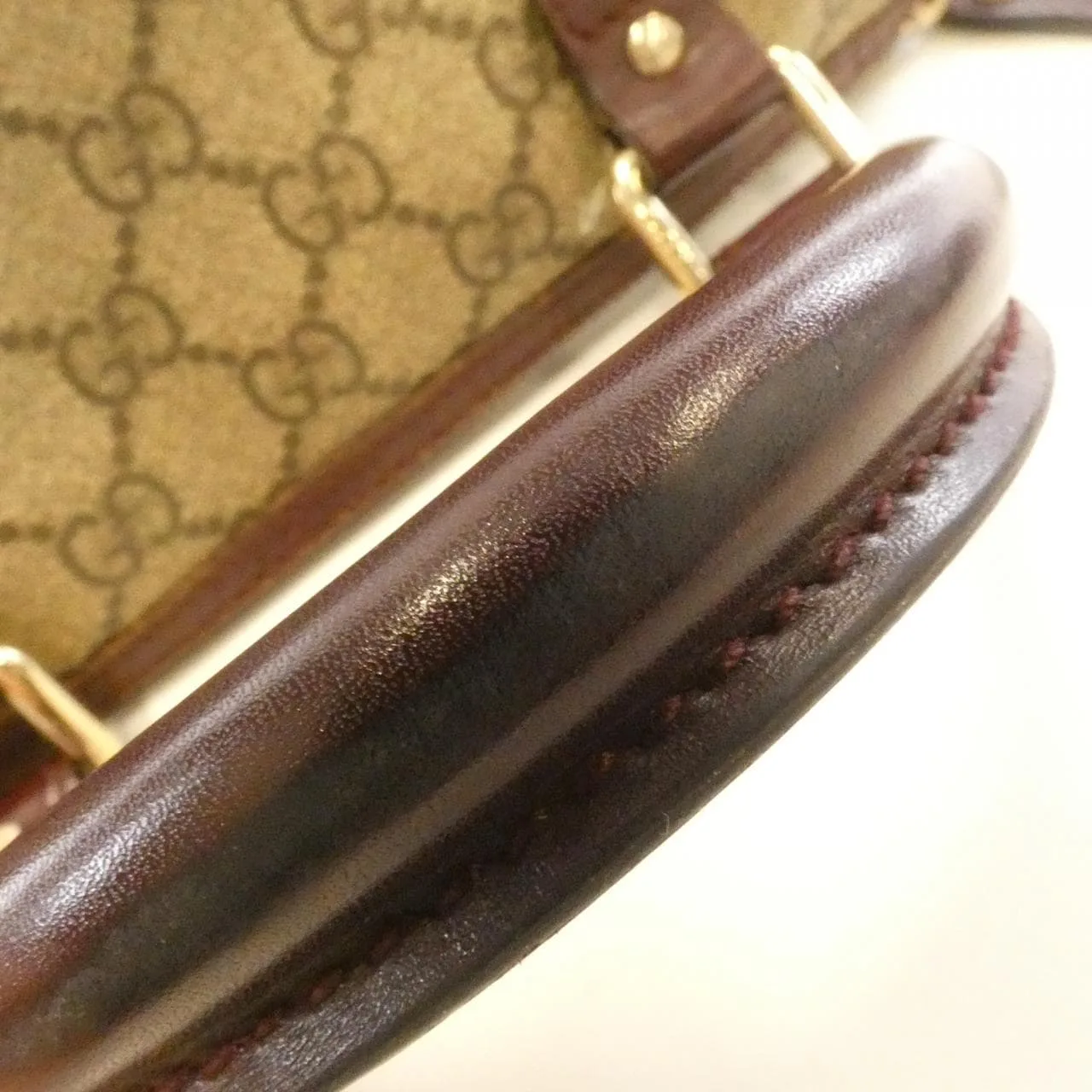 GUCCI 193604 Boston Leather 米色 皮革 中古品B - 縮圖 7