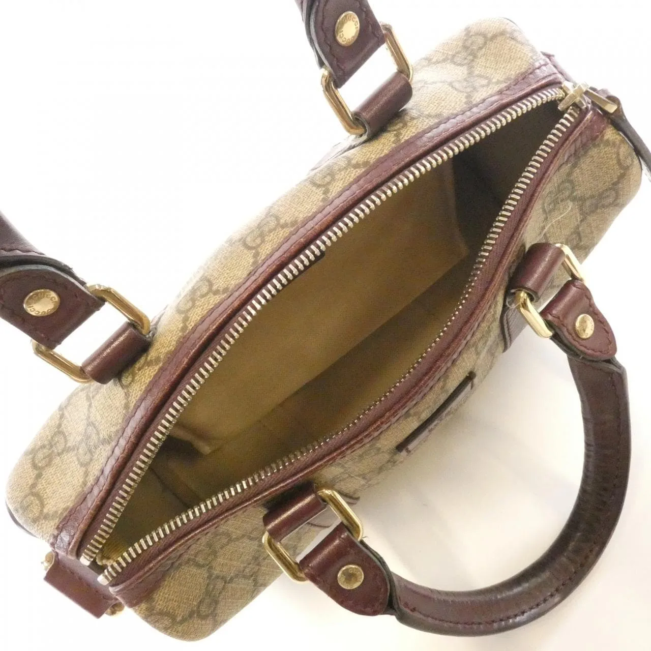 GUCCI 193604 Boston Leather 米色 皮革 中古品B - 縮圖 9