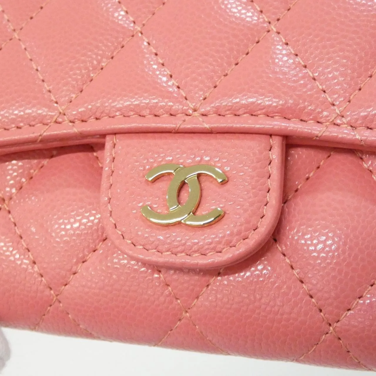 CHANEL Timeless Classic AP0229 Wallet Grained Calfskin Pink Grained Calfskin Rank A - Thumbnail 4