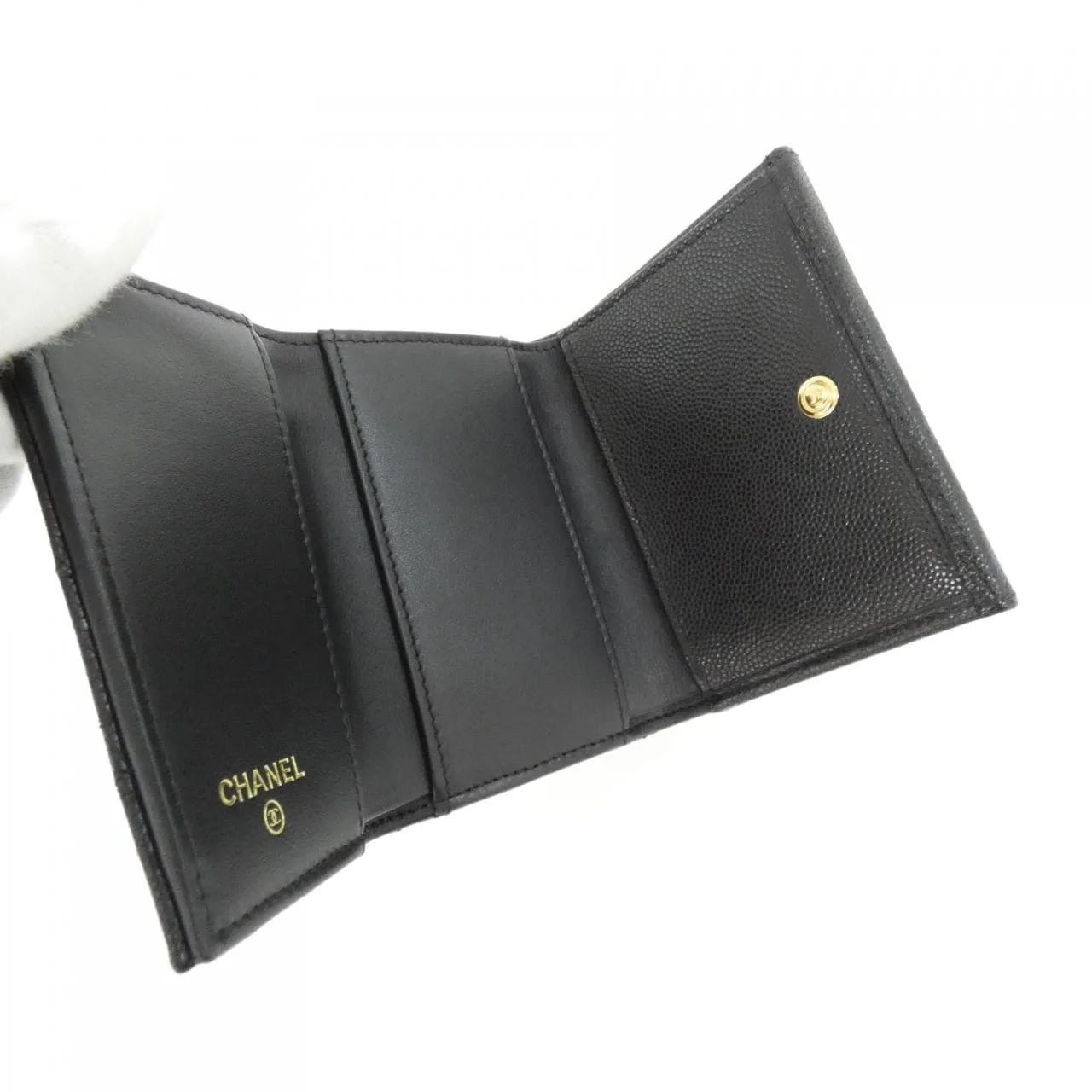 CHANEL AP5075 Wallet Grained Calfskin 黑色 荔枝紋牛皮 未使用品 - 縮圖 4