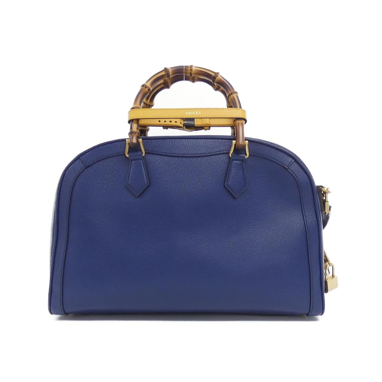 GUCCI 705373 1T57T Boston Bag Leather Black Leather - Thumbnail 2