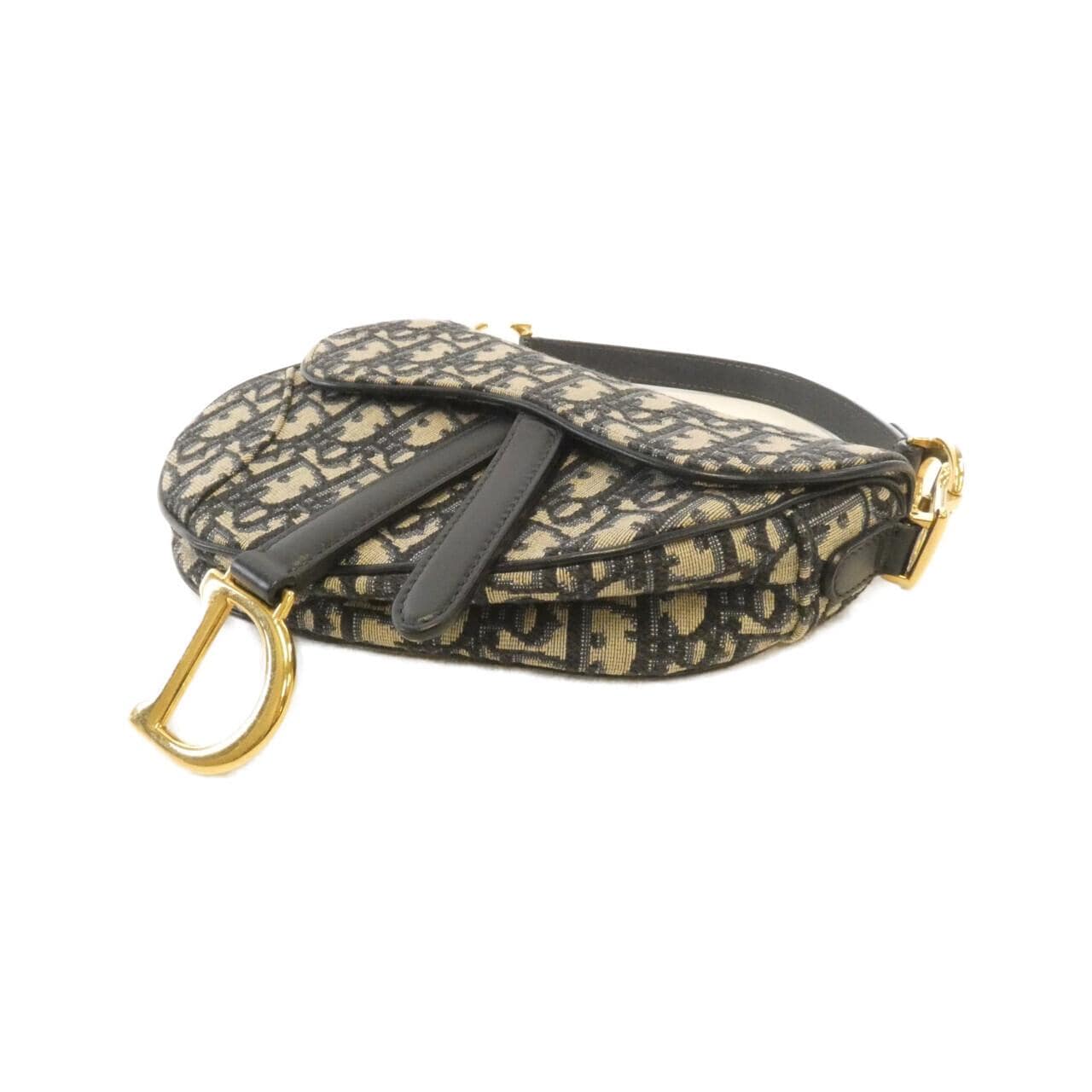 DIOR Saddle M0447CTZQ Bag Canvas 黑色 帆布 中古品A - 縮圖 3