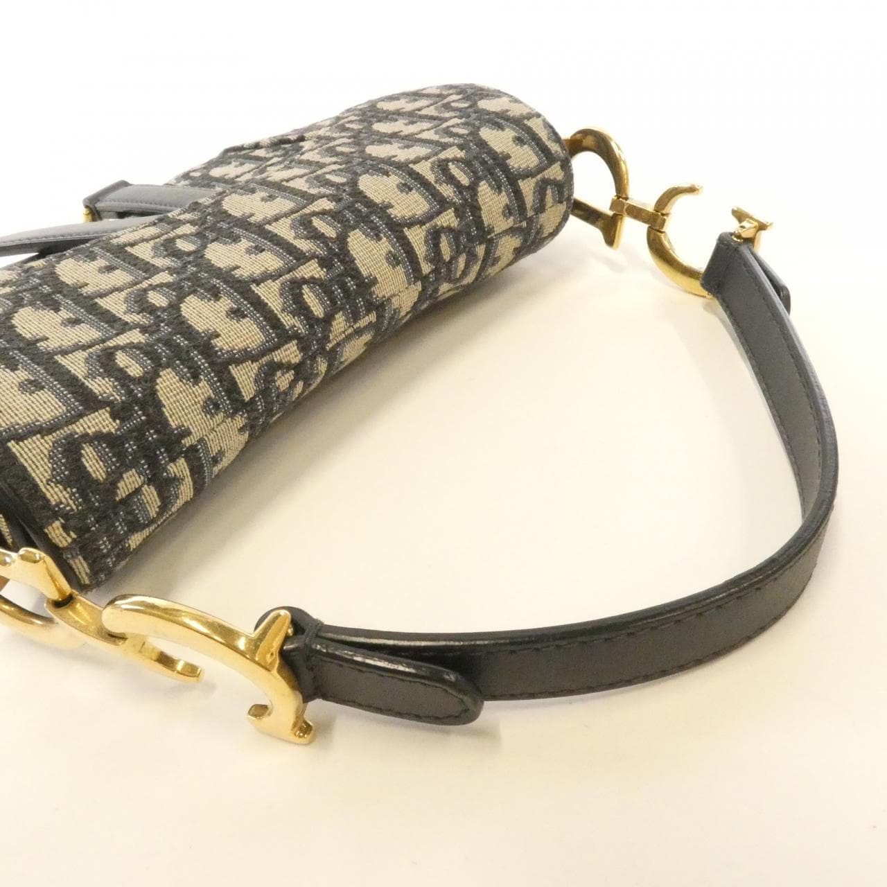 DIOR Saddle M0447CTZQ Bag Canvas 黑色 帆布 中古品A - 縮圖 5