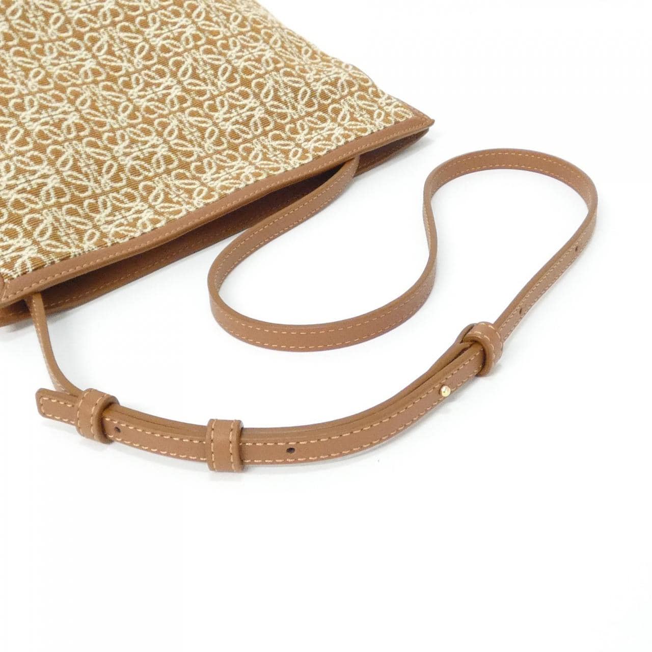 LOEWE Flamenco A411FC2X38 Clutch Canvas 黑色 帆布 中古品A - 縮圖 3