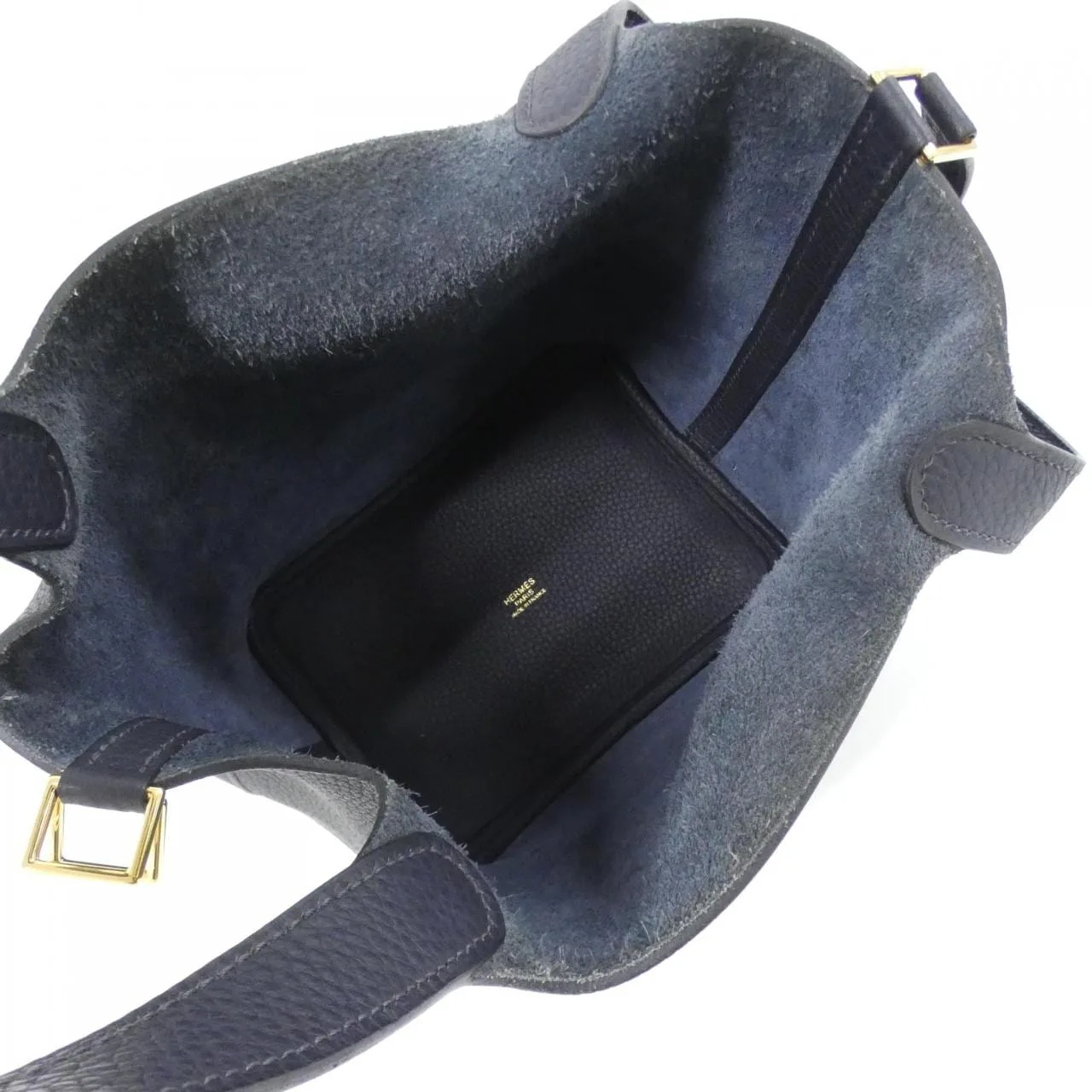 HERMES 056289CC Handbag Clemence Blue Clemence Leather - Thumbnail 8