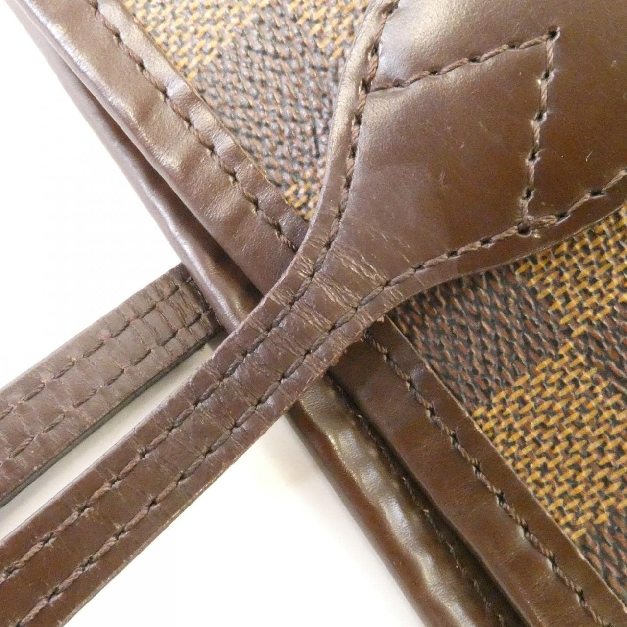 LOUIS VUITTON Neverfull N51105 Bag Damier 黑色 Damier 中古品A - 縮圖 4