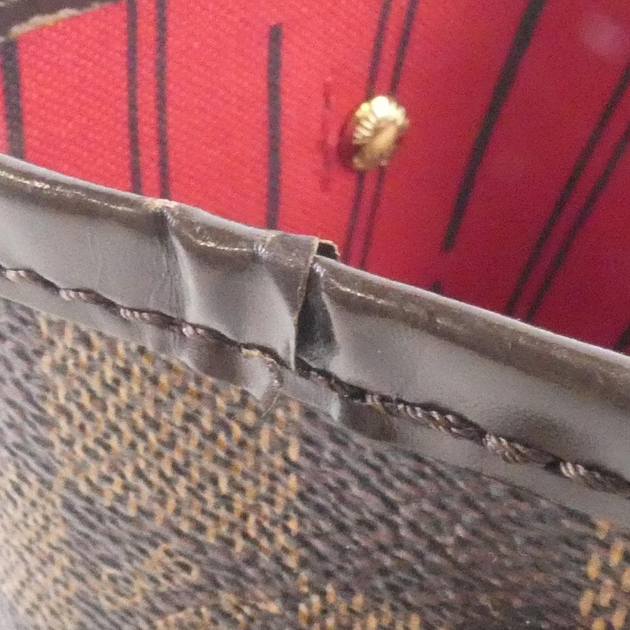 LOUIS VUITTON Neverfull N51109 Bag Damier 黑色 Damier 中古品A - 縮圖 4