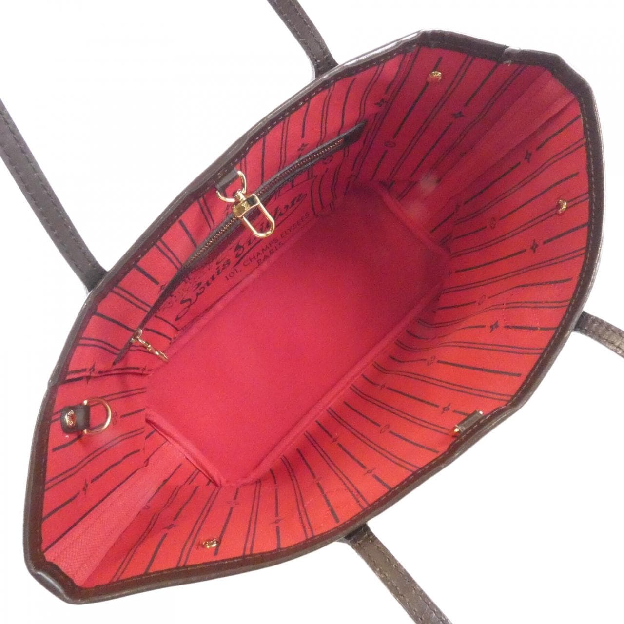 LOUIS VUITTON Neverfull N51109 Bag Damier 黑色 Damier 中古品A - 縮圖 7