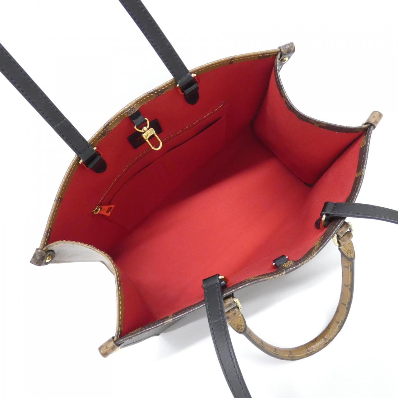 LOUIS VUITTON OnTheGo M45321 Bag Monogram 黑色 Monogram 中古品A - 縮圖 7