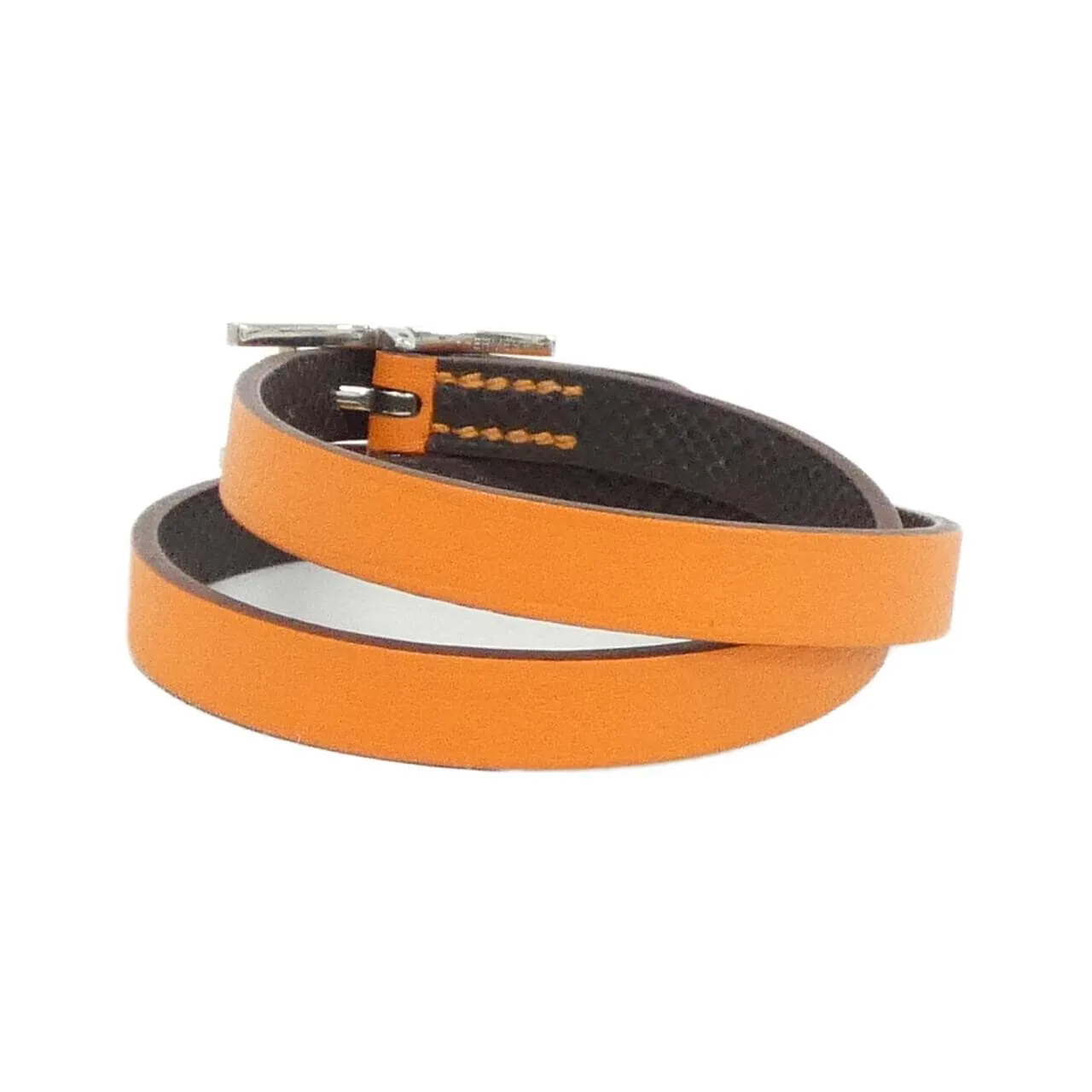 HERMES 064684CK Accessories Epsom Orange Epsom Leather Rank A - Thumbnail 2