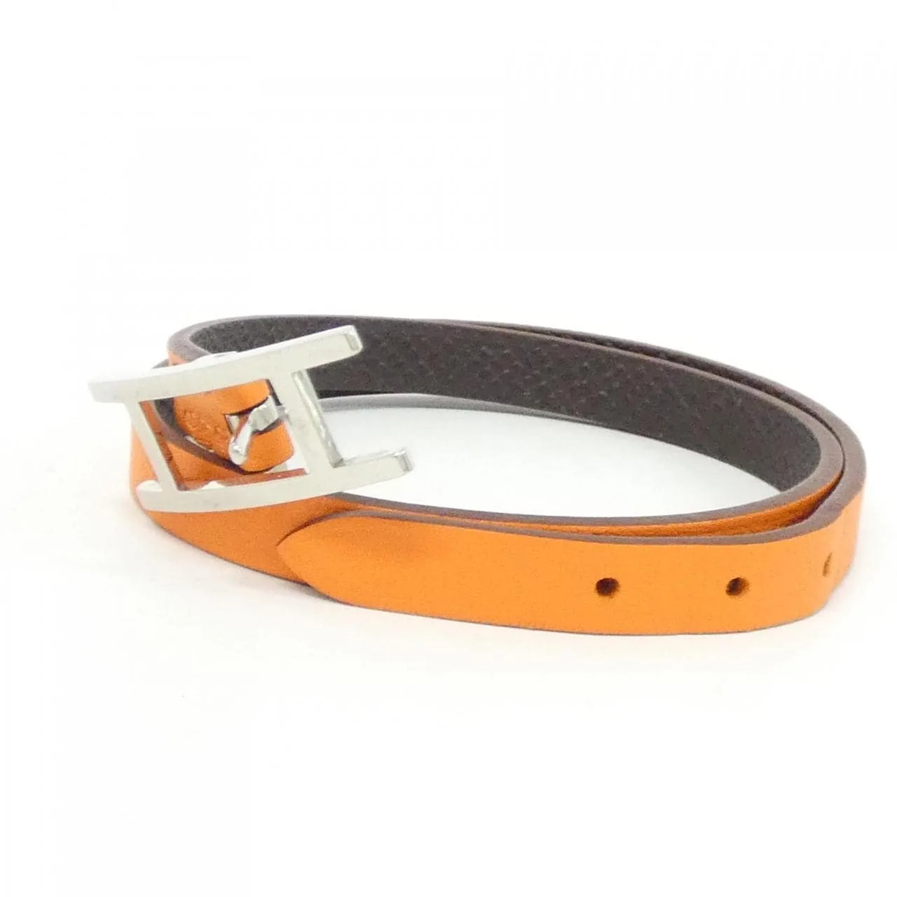 HERMES 064684CK Accessories Epsom Orange Epsom Leather Rank A - Thumbnail 4