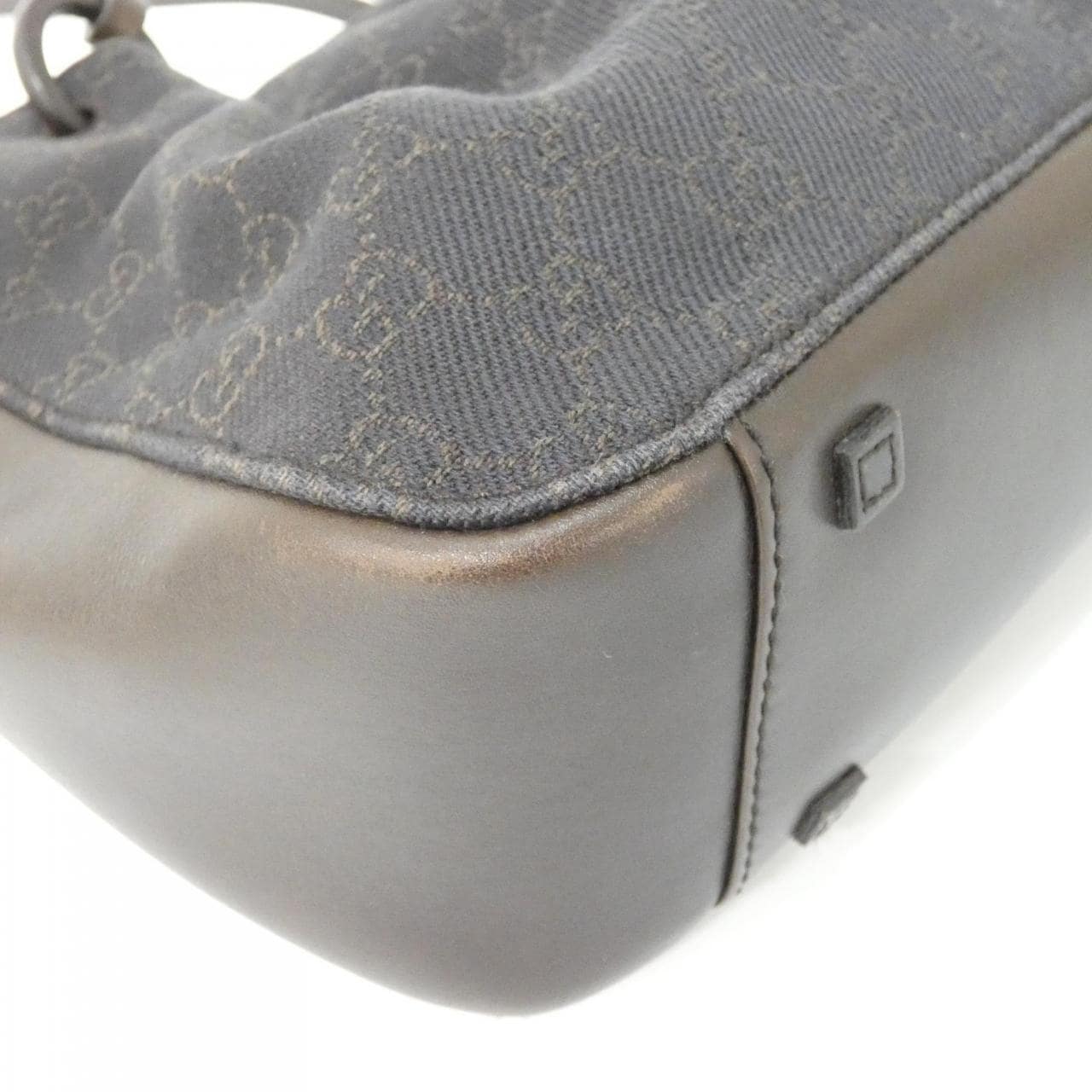 GUCCI 101919 Handbag Denim Brown Denim - Thumbnail 3