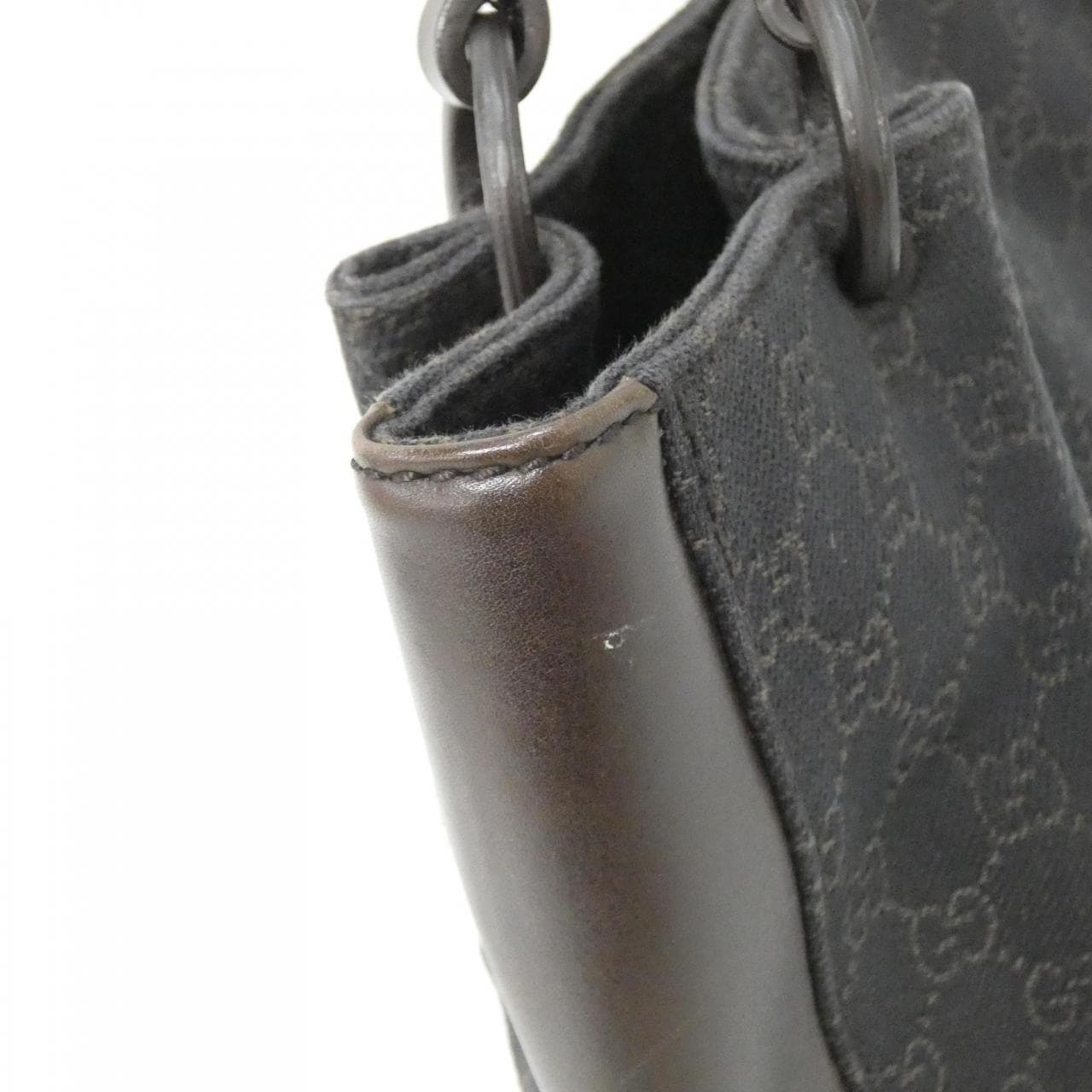 GUCCI 101919 Handbag Denim Brown Denim - Thumbnail 4