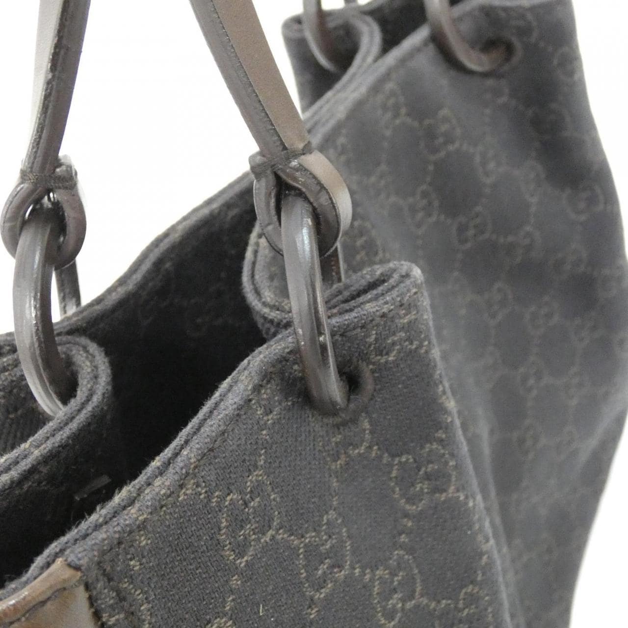 GUCCI 101919 Handbag Denim Brown Denim - Thumbnail 5