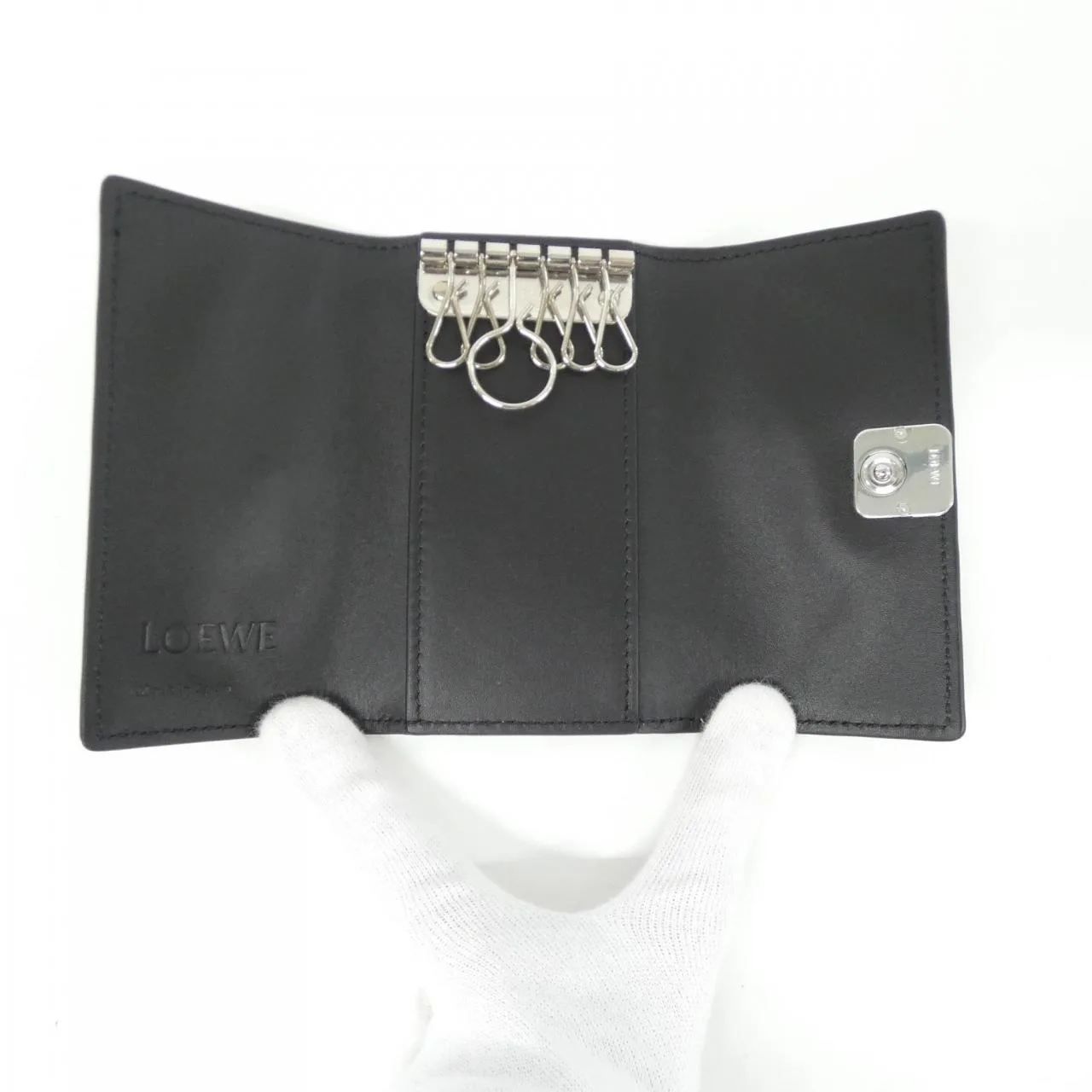 LOEWE C821K92X01 Key Case Lambskin 黑色 羊皮 中古品A - 縮圖 4
