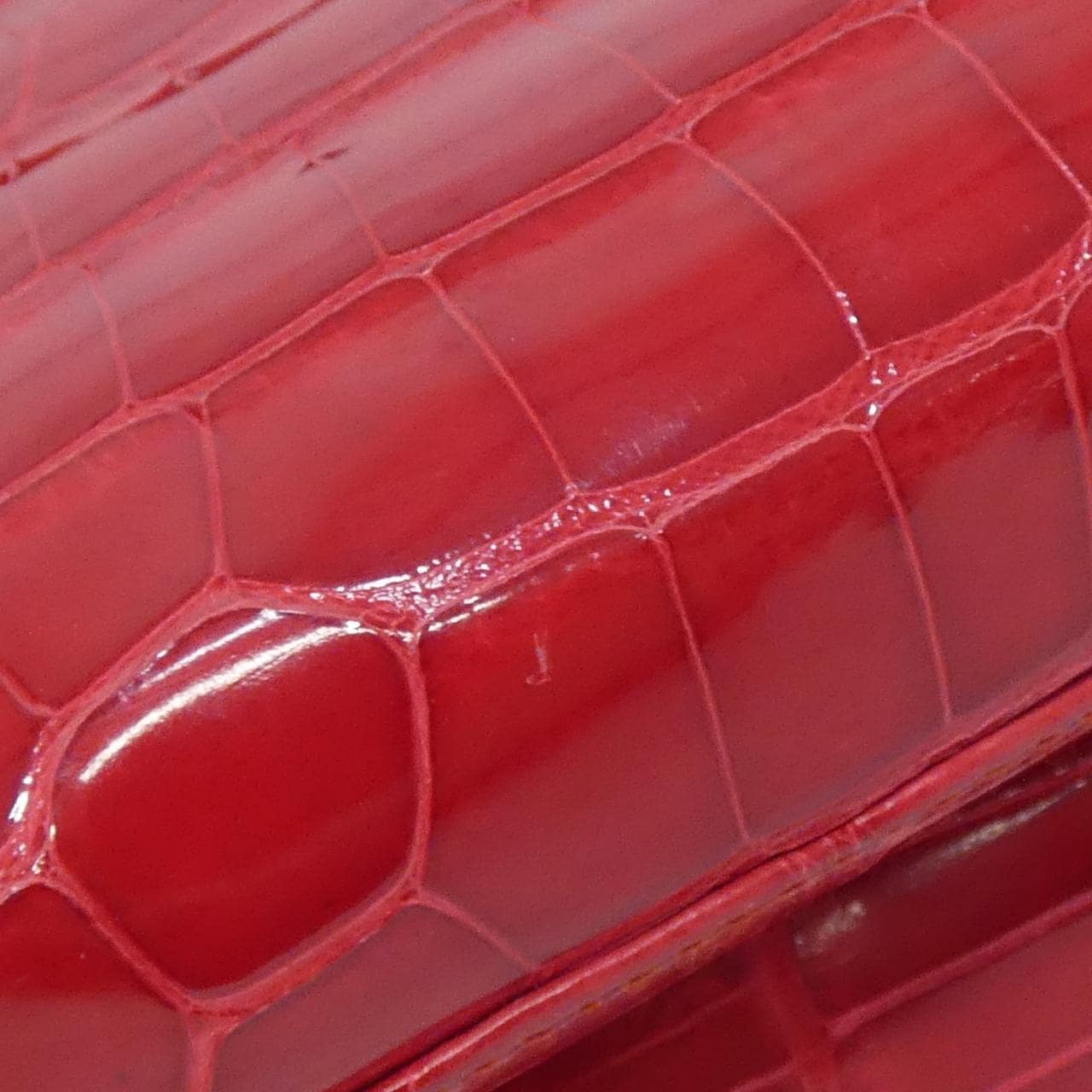 GUCCI 001 3135 Bag Crocodile 紅色 鱷魚皮 中古品A - 縮圖 6