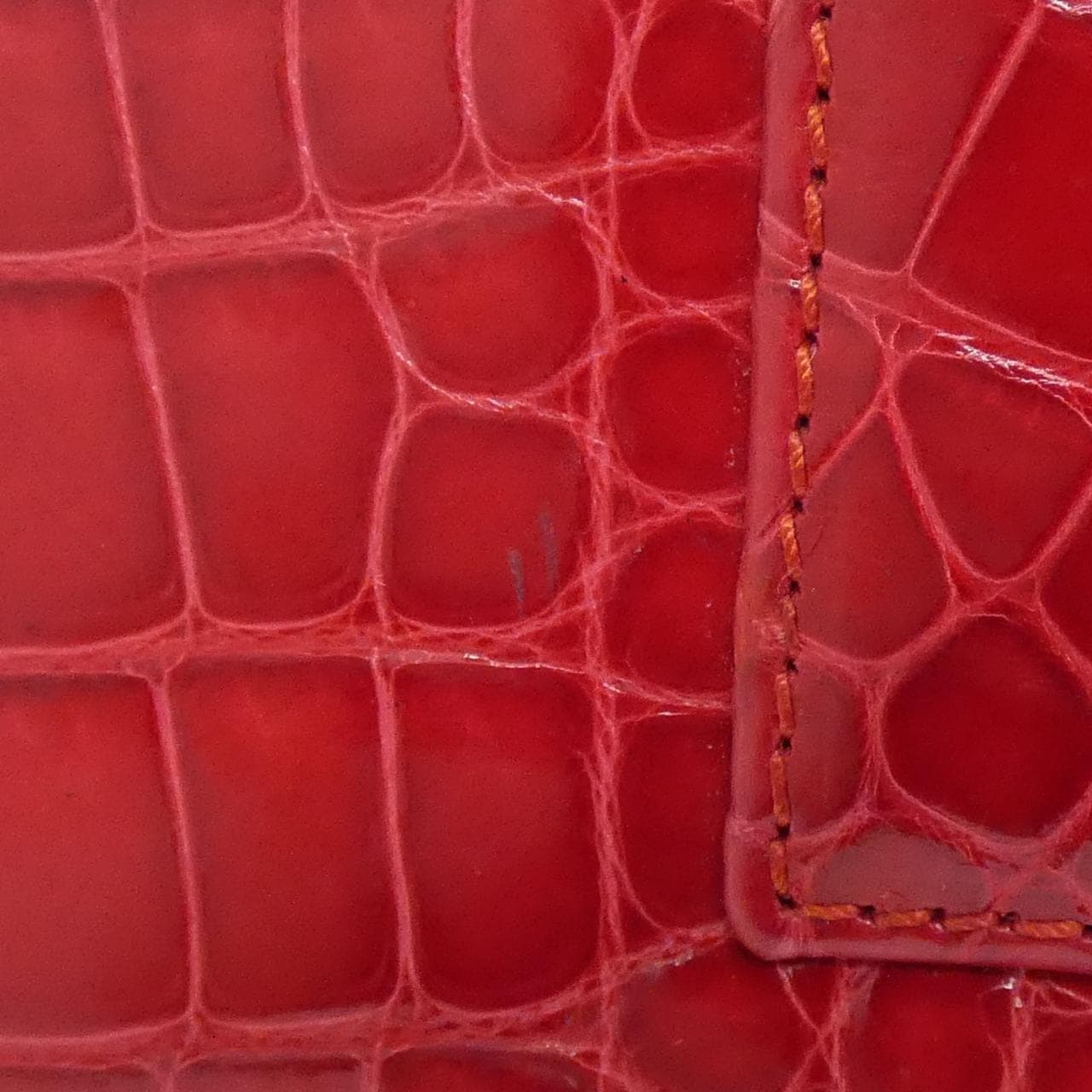 GUCCI 001 3135 Bag Crocodile 紅色 鱷魚皮 中古品A - 縮圖 8