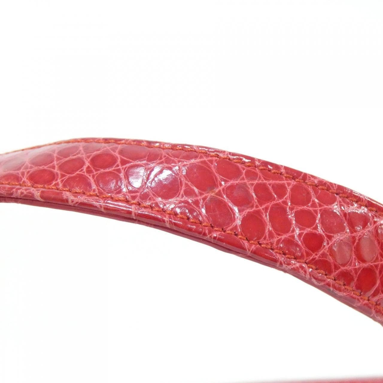GUCCI 001 3135 Bag Crocodile 紅色 鱷魚皮 中古品A - 縮圖 9