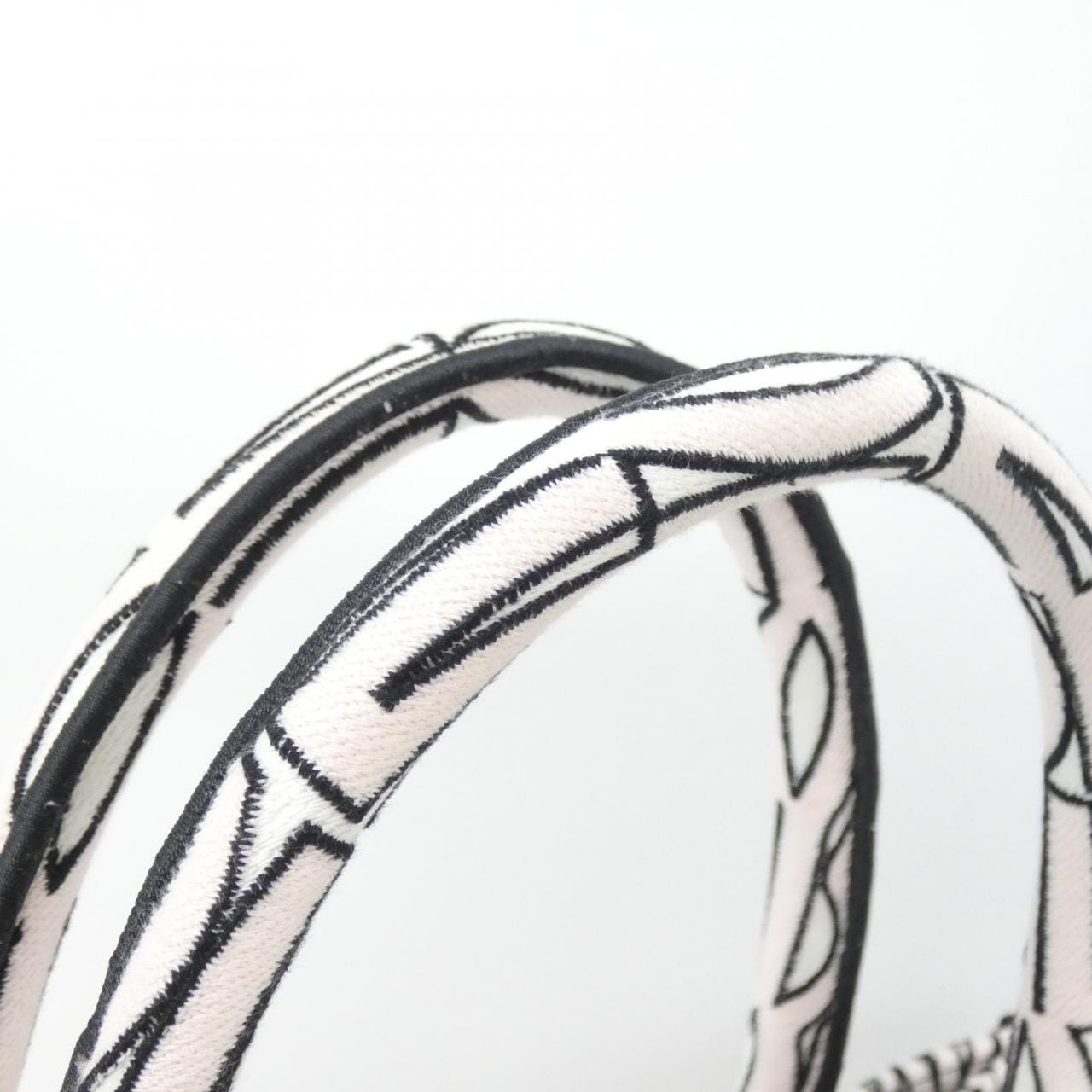 DIOR Book Tote M1296ZEZE Tote Canvas 黑色 帆布 中古品A - 縮圖 4