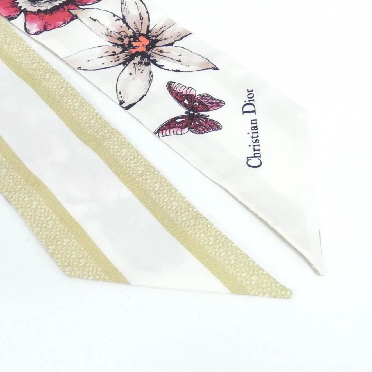 DIOR 21TAR106I614 Scarf 白色 中古品A - 縮圖 2