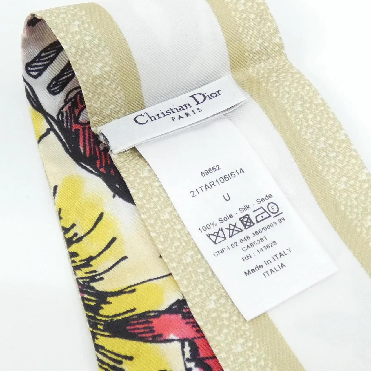 DIOR 21TAR106I614 Scarf 白色 中古品A - 縮圖 3