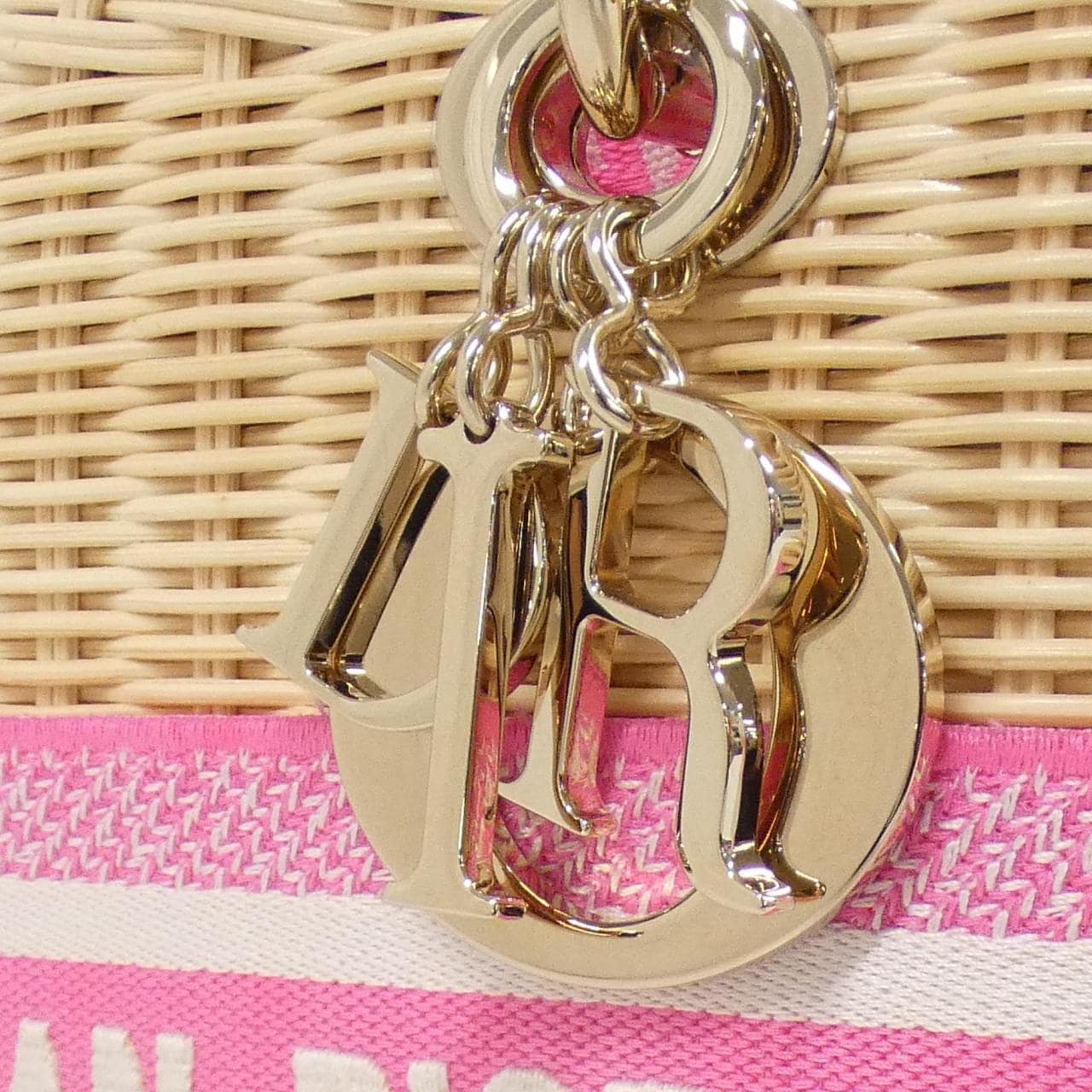 DIOR Lady Dior M0565OMVD Bag Canvas 黑色 帆布 中古品A - 縮圖 4