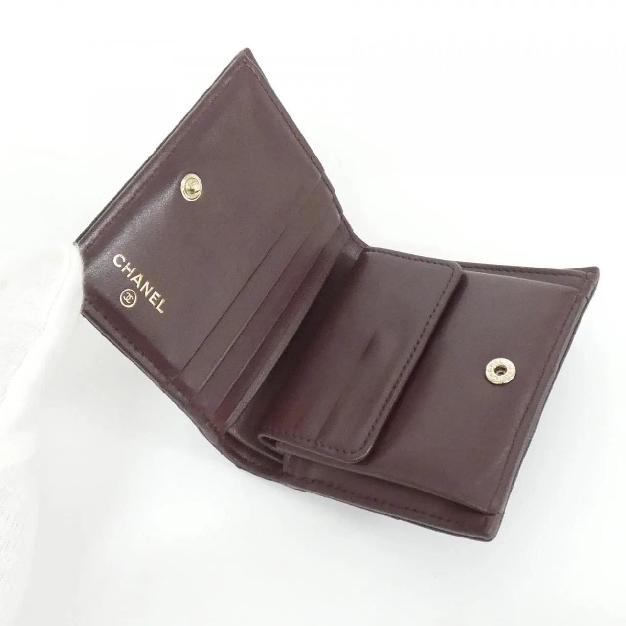 CHANEL Timeless Classic AP3178 Wallet Grained Calfskin Black Grained Calfskin Rank B - Thumbnail 4