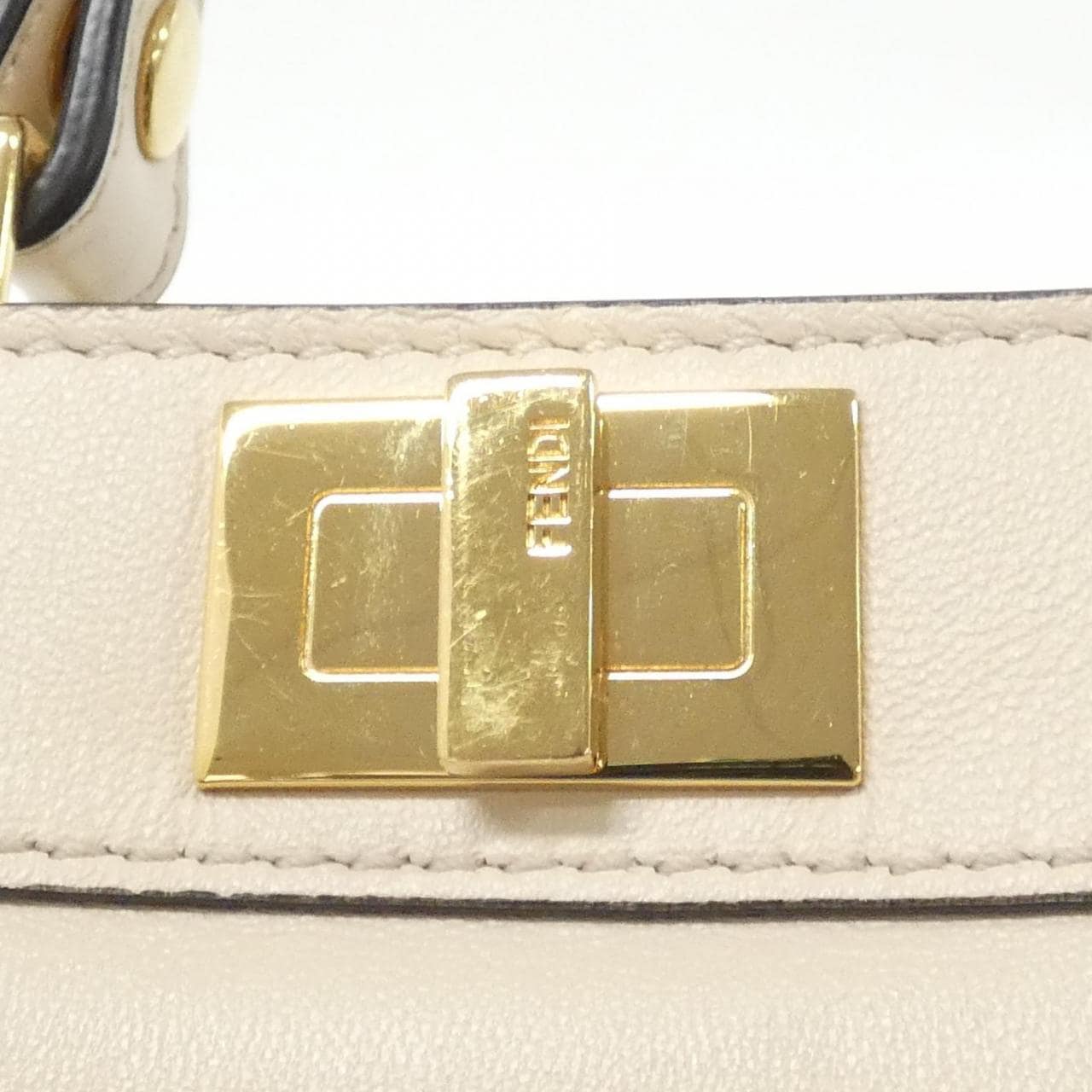 FENDI Peekaboo 7AS294 ABVE Bag Leather 黑色 皮革 中古品A - 縮圖 3