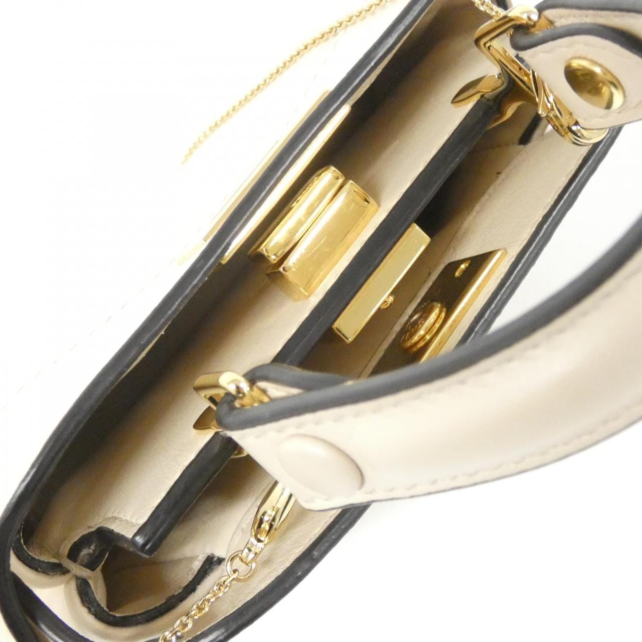 FENDI Peekaboo 7AS294 ABVE Bag Leather 黑色 皮革 中古品A - 縮圖 10