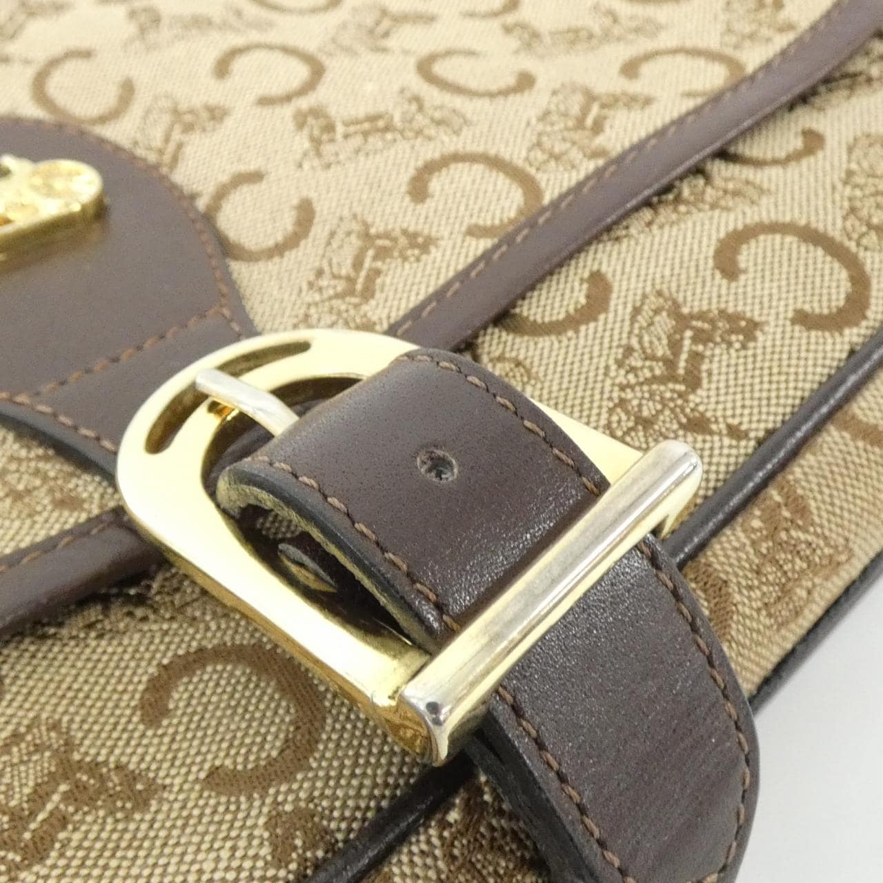 CELINE Shoulder Bag Canvas 米色 帆布 中古品B - 縮圖 5