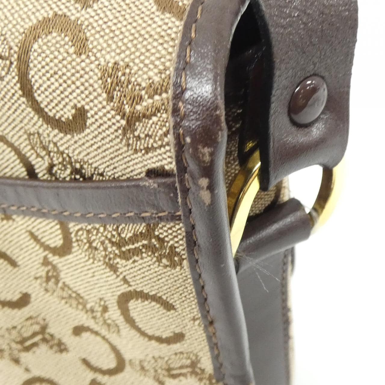 CELINE Shoulder Bag Canvas 米色 帆布 中古品B - 縮圖 6