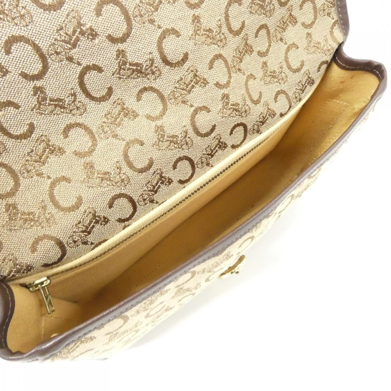 CELINE Shoulder Bag Canvas 米色 帆布 中古品B - 縮圖 9