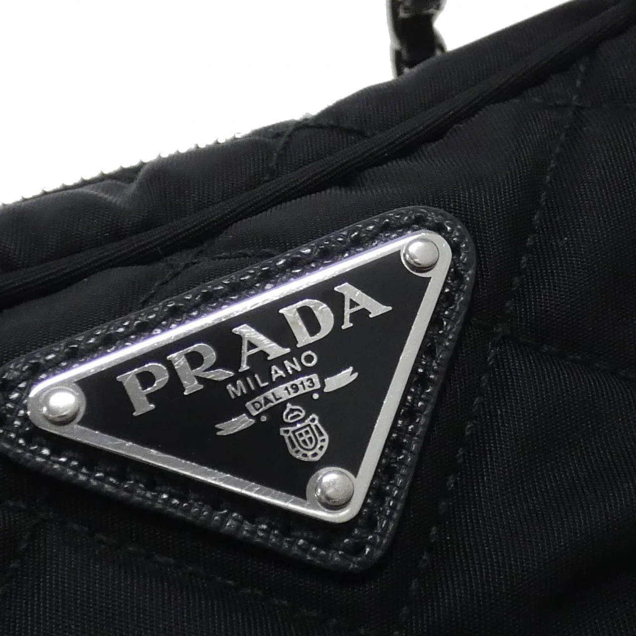PRADA 1BH910 Handbag 黑色 中古品A - 縮圖 4
