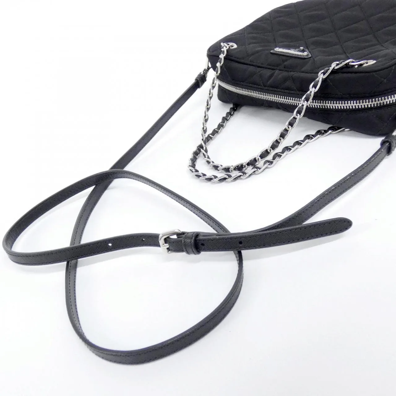 PRADA 1BH910 Handbag 黑色 中古品A - 縮圖 5