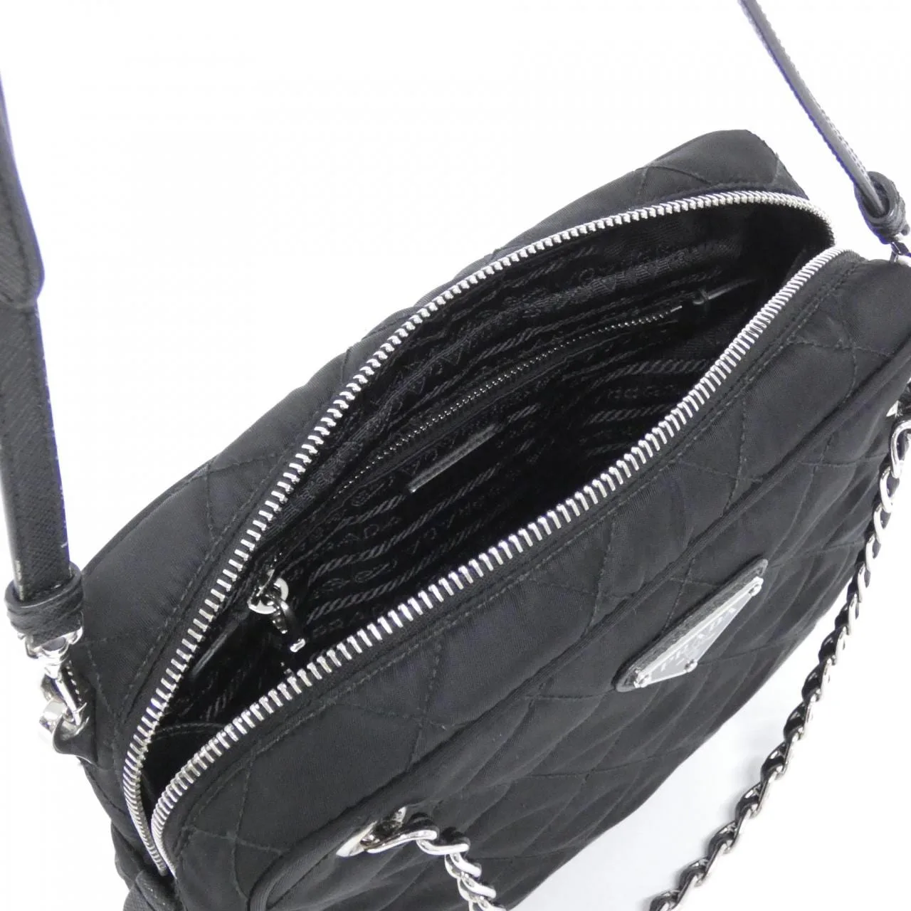 PRADA 1BH910 Handbag 黑色 中古品A - 縮圖 6