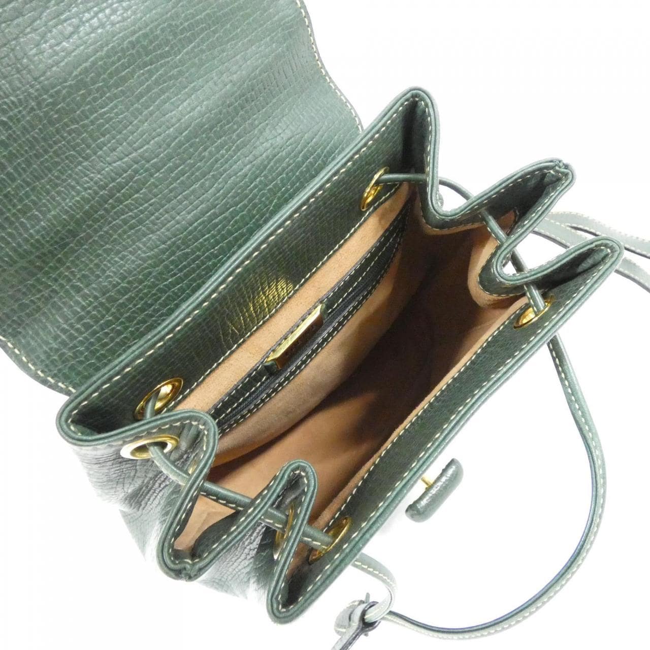 LOEWE Backpack Leather Green Leather - Thumbnail 8